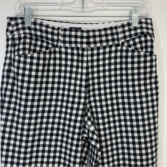 Talbots Pants‎ Woman 6 Curvy  Hampshire Ankle Black Gingham Pockets Stretch - Picture 2 of 11